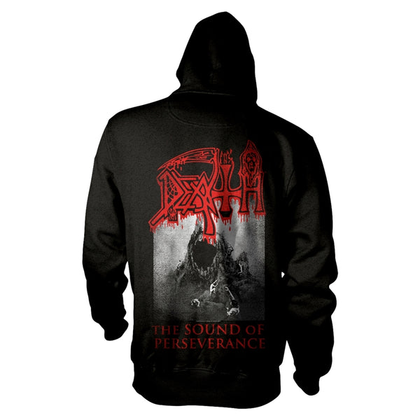 Death Unisex Hooded Top: The Sound Of Perseverance (back print)