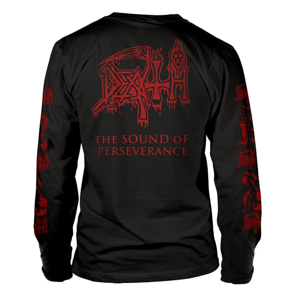 Death Unisex Long Sleeved T-shirt: The Sound Of Perseverance (back print)
