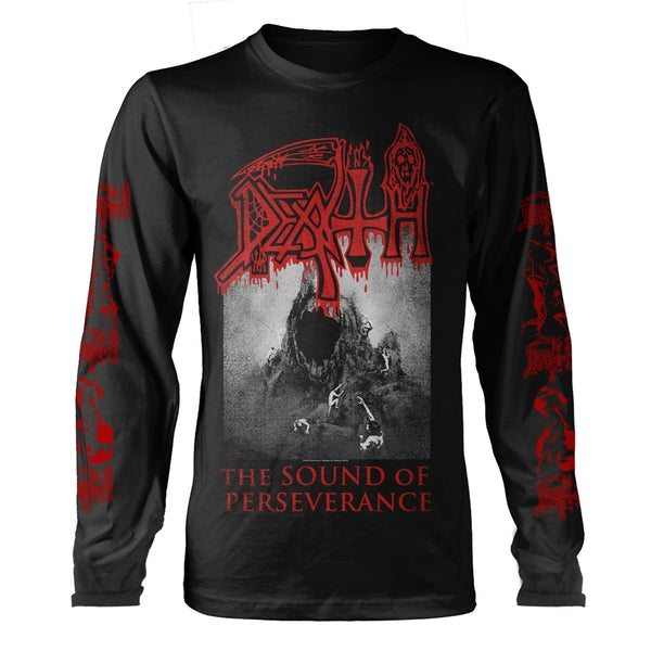 Death Unisex Long Sleeved T-shirt: The Sound Of Perseverance (back print)