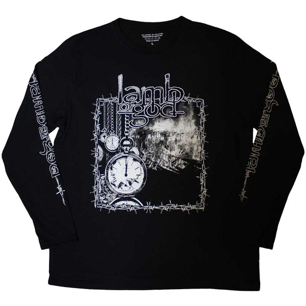 Lamb Of God| Official Band Long Sleeve T-Shirt | Barbed Wire (Sleeve Print)