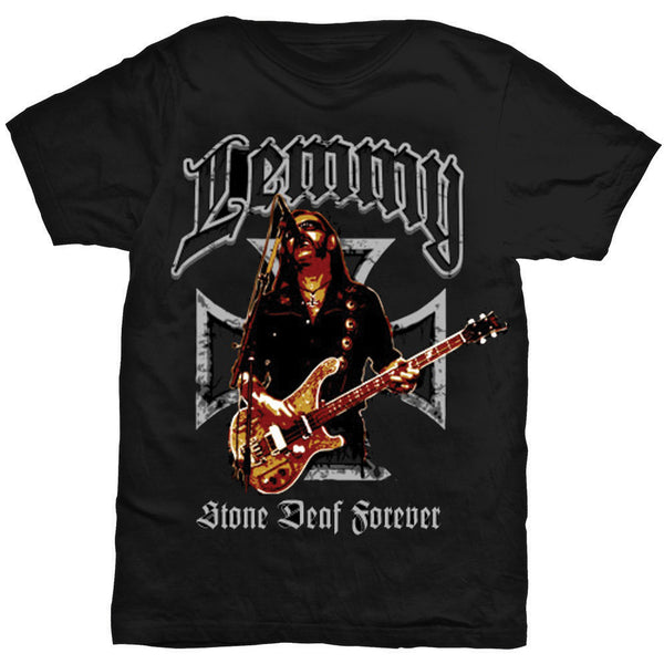 Lemmy | Official Band T-Shirt | Iron Cross Stone Deaf Forever
