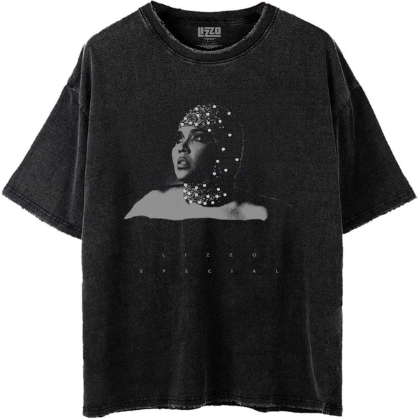 Lizzo | Official Band T-Shirt | Special B&W Photo (Wash Collection)