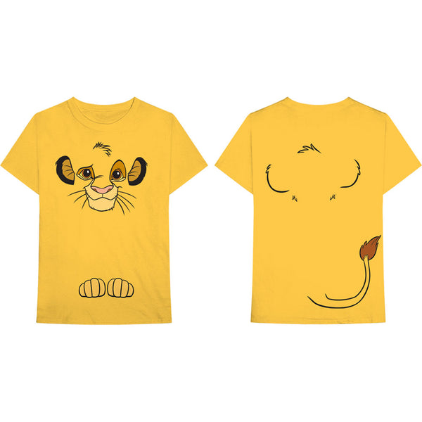 Disney Unisex T-Shirt: Lion King Simba (Back Print)