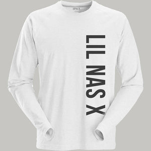 Lil Nas X Unisex Long Sleeved Tee: Vertical Text