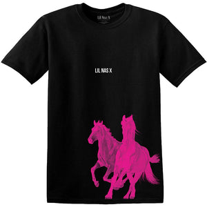 Lil Nas X Unisex Tee: Pink Horses