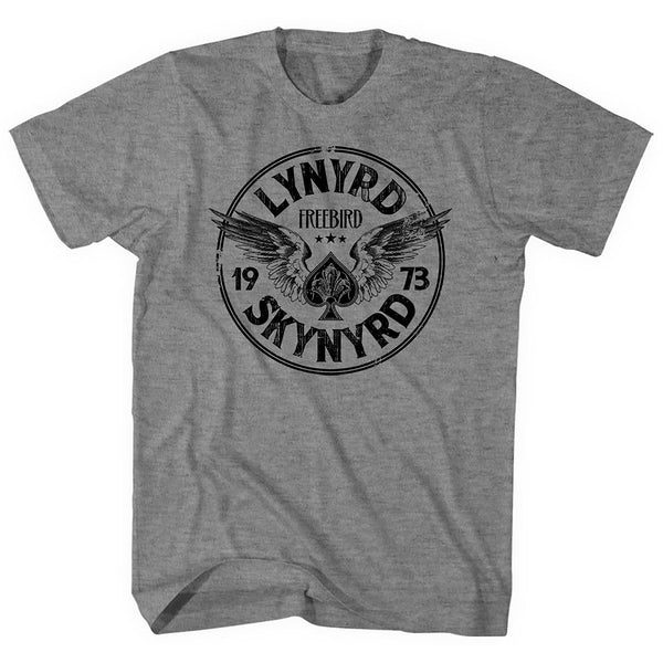 Lynyrd Skynyrd | Official Band T-Shirt | Freebird '73 Wings Grey