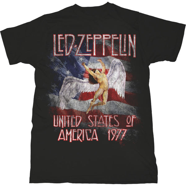 Led Zeppelin | Official Band T-Shirt | Stars N' Stripes USA '77.