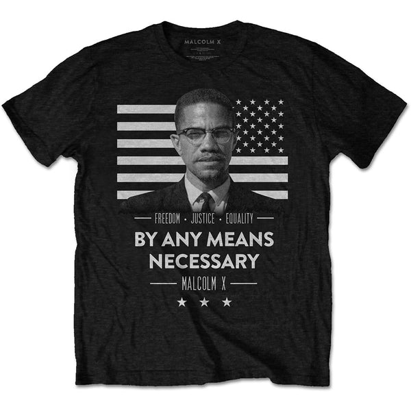 Malcolm X | Official Band T-Shirt | By Any Means Necessary