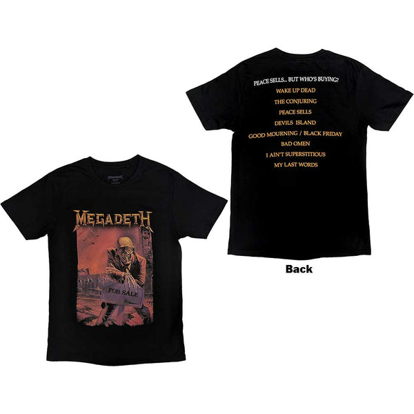 Megadeth | Official Band T-Shirt | Peace Sells Album Cover (Back Print)