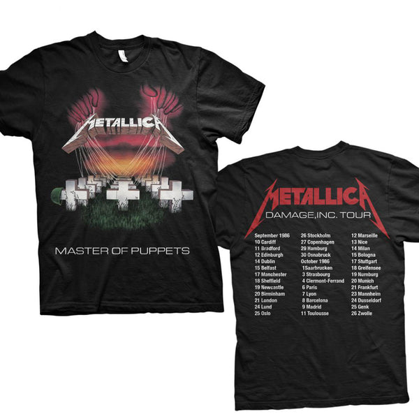 Metallica | Official Band T-shirt | Master of Puppets European Tour '86. (Back Print)