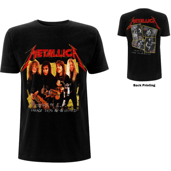 Metallica | Official Band T-Shirt | Garage Photo Yellow (Back Print)