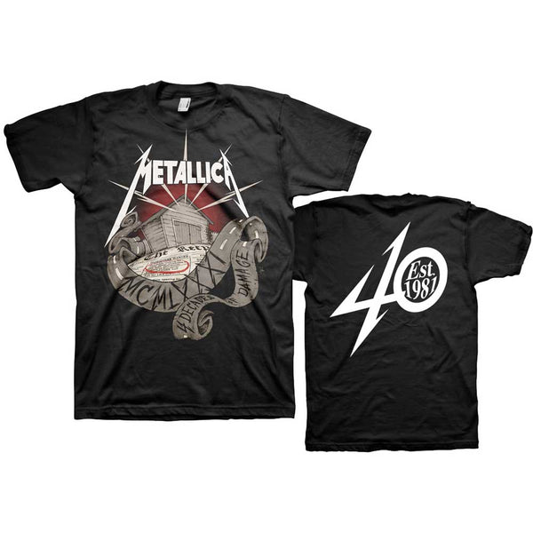 Metallica | Official Band T-Shirt | 40th Anniversary Garage (Back Print)
