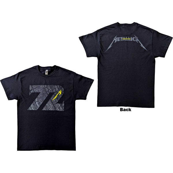 Metallica | Official Band T-Shirt | 72 Seasons Charred Logo (Back Print)