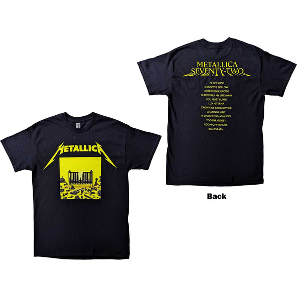 Metallica | Official Band T-Shirt | 72 Seasons Squared Cover (Back Print)