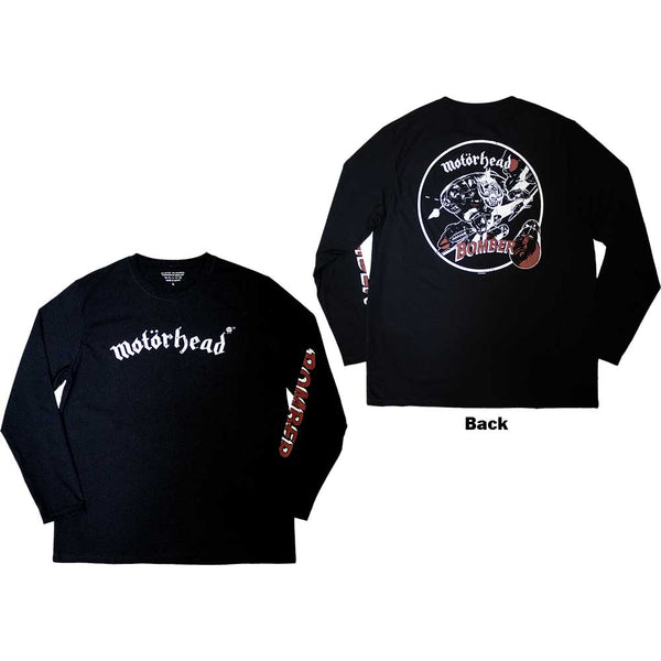 Motorhead| Official Band Long Sleeve T-Shirt | Bomber (Back & Sleeve Print)