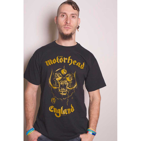 Motorhead | Official Band T-Shirt | England Classic Gold