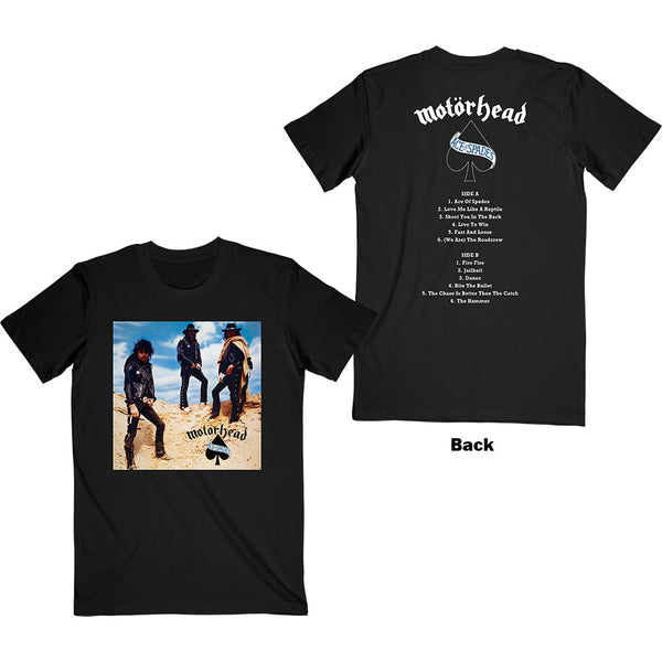 Motorhead | Official Band T-Shirt | Ace of Spades Track list (Back Print)