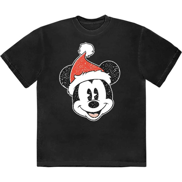 Disney | Official Band T-Shirt |  Mickey Mouse Santa Hat