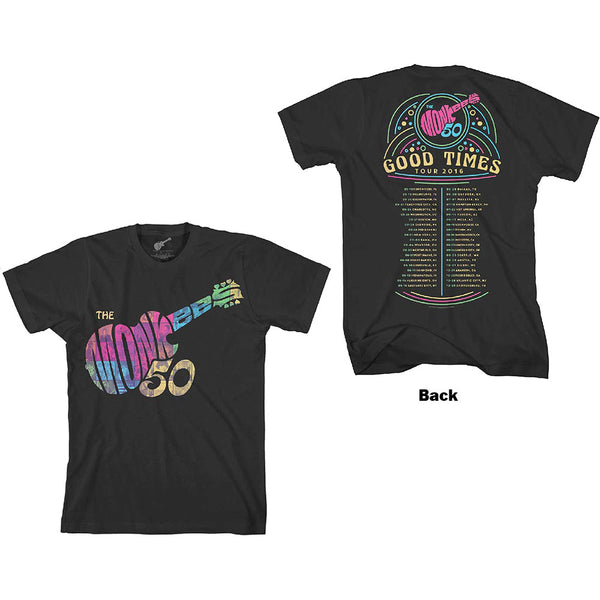 The Monkees | Official Band T-Shirt | Guitar Discography (Back Print)