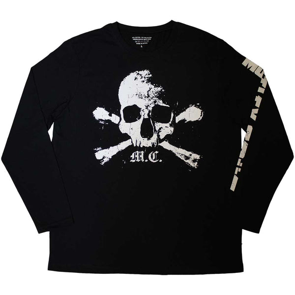 Motley Crue| Official Band Long Sleeve T-Shirt | Orbit Skull (Sleeve Print)