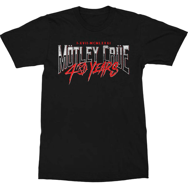 Motley Crue | Official Band T-Shirt | 40 Years