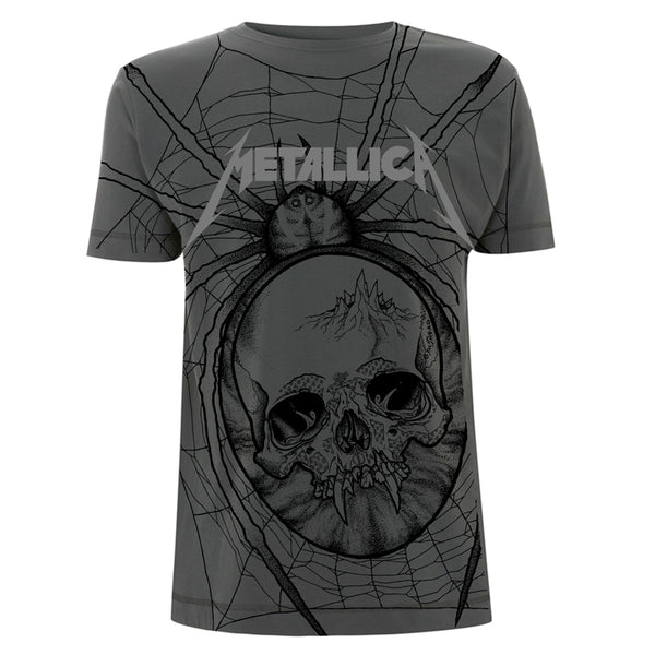 Metallica Unisex T-shirt: Spider (All Over)