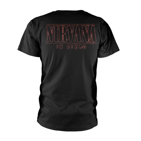 Nirvana | Official Band T-shirt | In Utero F&B Men (Black) (back print)