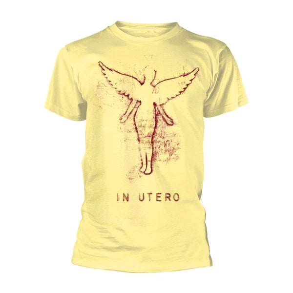 Nirvana | Official Band T-shirt | In Utero F&B Men (Yellow) (back print)