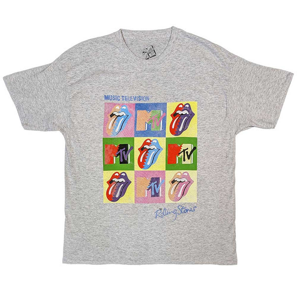 MTV | Official T-shirt | Rolling Stones Warhol Squares