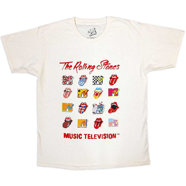 MTV | Official T-shirt | Rolling Stones Logo Mashup