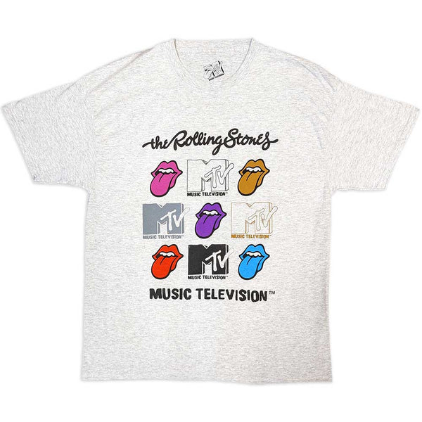 MTV | Official T-shirt | Rolling Stones Logo Grids