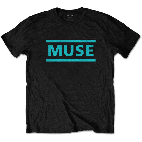 Muse | Official Band T-Shirt | Light Blue Logo