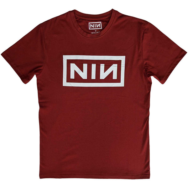 Nine Inch Nails | Official Band T-Shirt | Classic Logo (Burgundy)