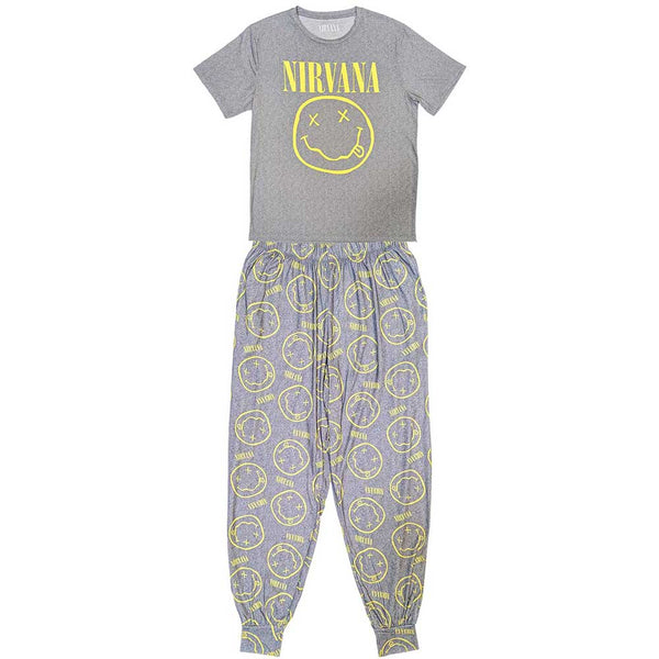 Nirvana | Official Band Ladies Pyjamas | Yellow Smile