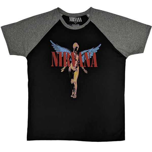 Nirvana | Official Band Raglan T-Shirt | Angelic