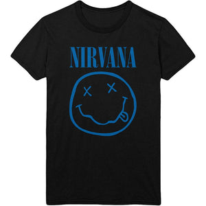 Nirvana Unisex Tee: Blue Smiley