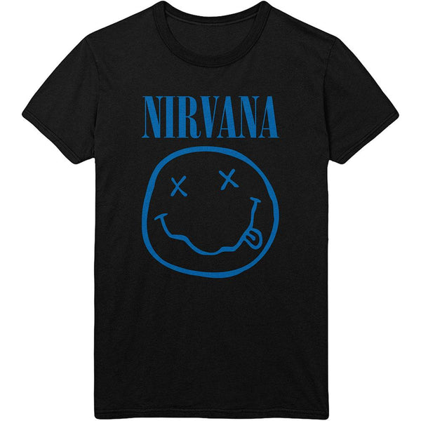 Nirvana Unisex Tee: Blue Smiley