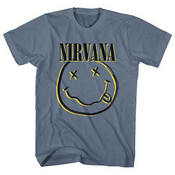 Nirvana | Official Band T-Shirt | Inverse Happy Face