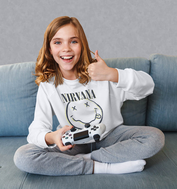 Nirvana Kids Sweatshirt: Inverse Happy Face