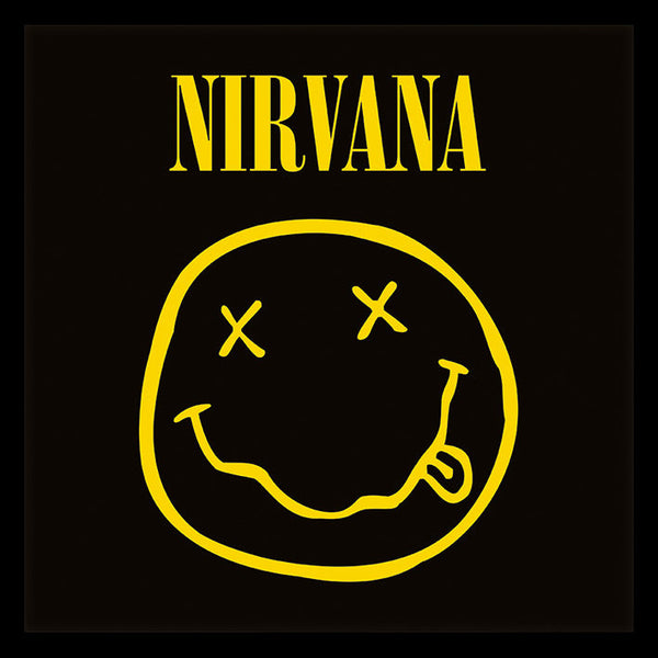 Nirvana Happy Face: 30.5 x 30.5cm Framed Print
