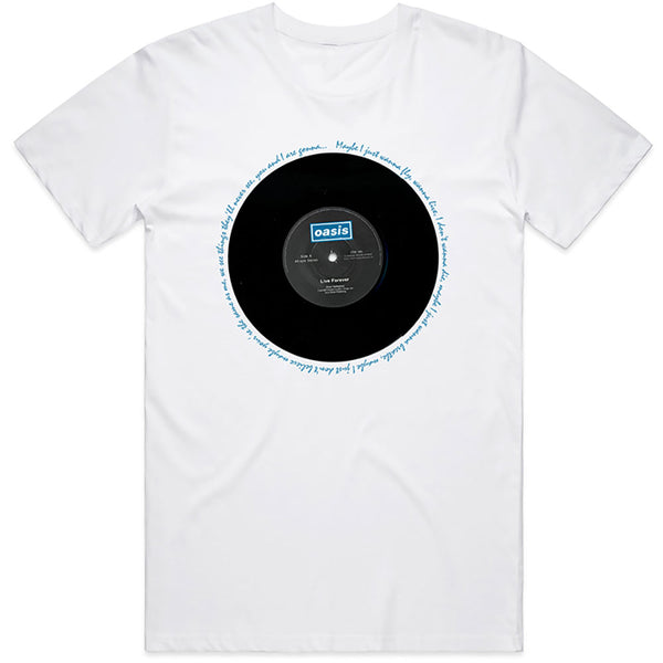 Oasis | Official Band T-Shirt | Live Forever Single