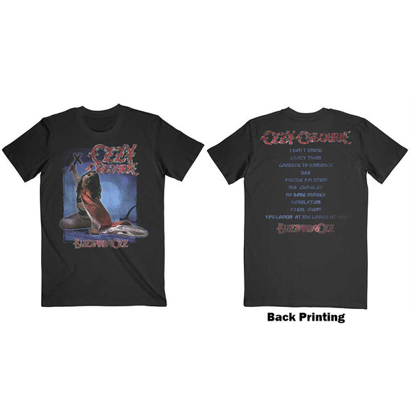 Ozzy Osbourne | Official Band T-shirt | Blizzard of Ozz Tracklist (Back Print)