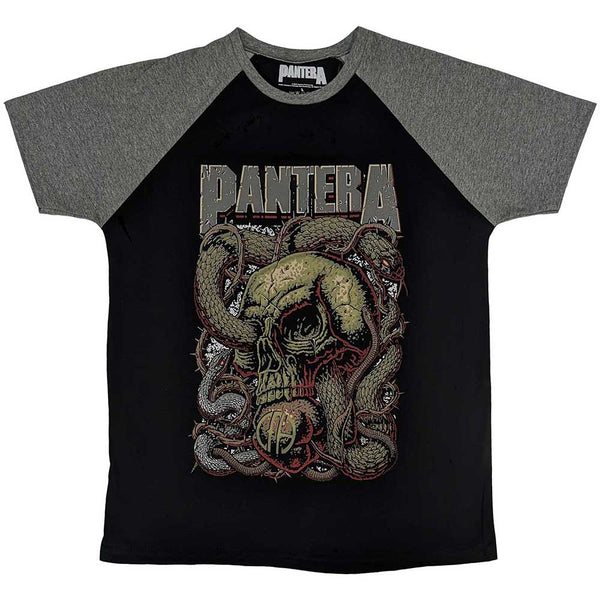 Pantera | Official Band Raglan T-Shirt | Serpent Skull