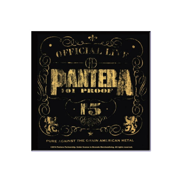 Pantera Gift Set with boxed Coffee Mug, Woven Patch, Fridge Magnet, Keychain, Drinks Coaster, Pen