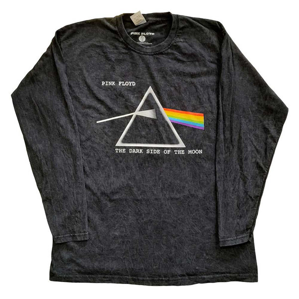 Pink Floyd Unisex Long Sleeved T-Shirt: Dark Side Of The Moon Courier (Dip-Dye)