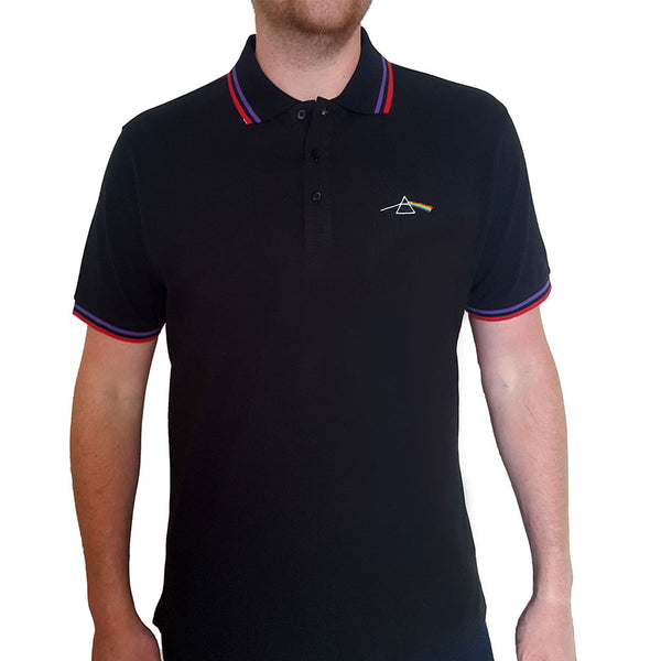 Pink Floyd Unisex Polo Shirt: Dark Side of the Moon Prism