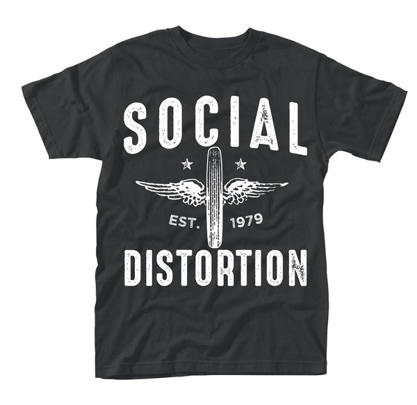 Social Distortion Unisex T-shirt: Winged Wheel