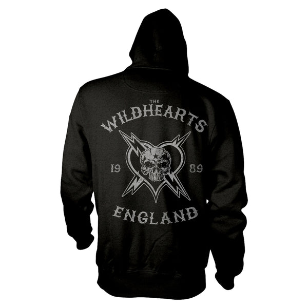 The Wildhearts Unisex Zipped Hoodie: England 1989 (back print)