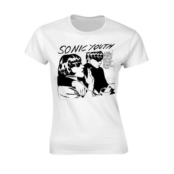 Sonic Youth Ladies T-shirt: Goo Album Cover (White)