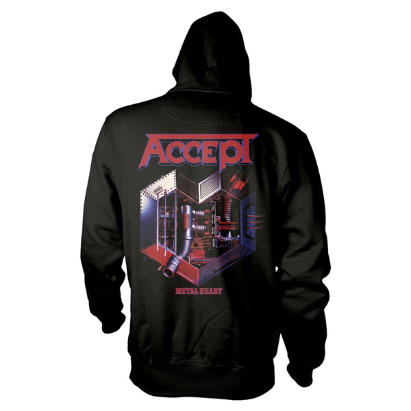 Accept Unisex Hoodie: Metal Heart 1 (back print)